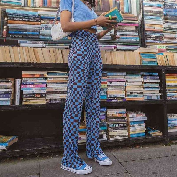 vintage knit cool girl womens capris wide leg checker plaid print irregular diamond grid women high waist trousers harajuku, Black;white
vintage knit cool girl womens capris wide leg checker plaid print irregular diamond grid women high waist trousers harajuku, Black;white