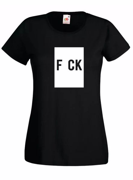 t-shirt shirt women j2053 f _ ck design, White;black