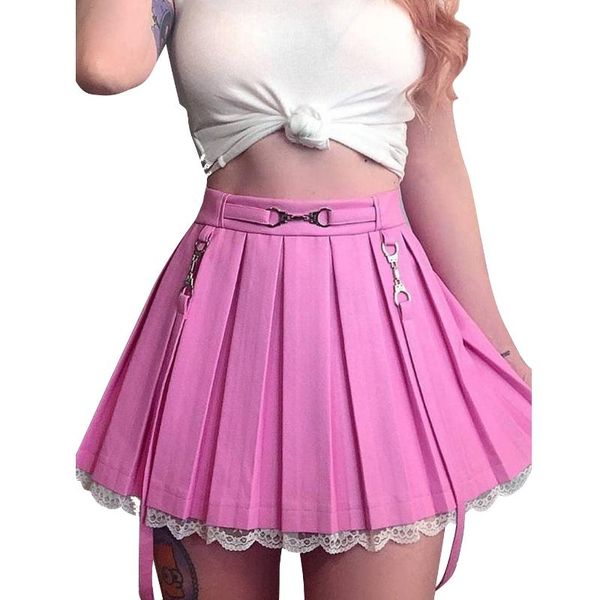 skirts 2021 sweet teen girls mini pleated fashion solid lace patchwork high waist metal decoration college style skirt, Black
skirts 2021 sweet teen girls mini pleated fashion solid lace patchwork high waist metal decoration college style skirt, Black
