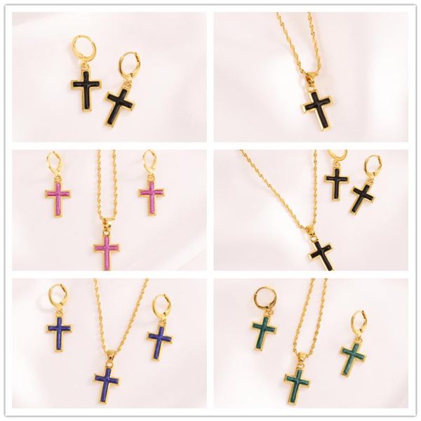 earrings & necklace bangrui multicolor cross pendant simple gold color jewelry jesus women chain ladies girls sets, Silver
earrings & necklace bangrui multicolor cross pendant simple gold color jewelry jesus women chain ladies girls sets, Silver