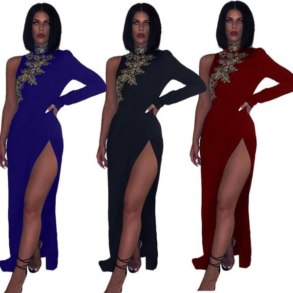 casual dresses 2021 spring winter maxi dress women embroidery single sleeve bodycon o-neck night club party bandage long, Black;gray
casual dresses 2021 spring winter maxi dress women embroidery single sleeve bodycon o-neck night club party bandage long, Black;gray