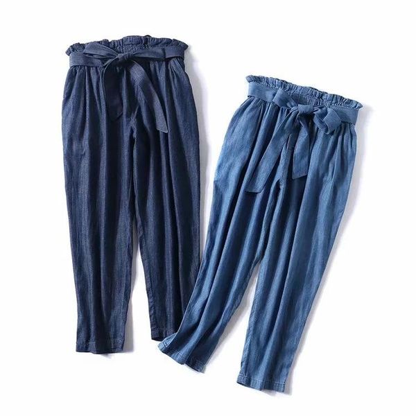 women's pants & capris 2021 summer bow elastic waist bandwidth loose high wide leg woman's jeans nine women, Black;white
women's pants & capris 2021 summer bow elastic waist bandwidth loose high wide leg woman's jeans nine women, Black;white