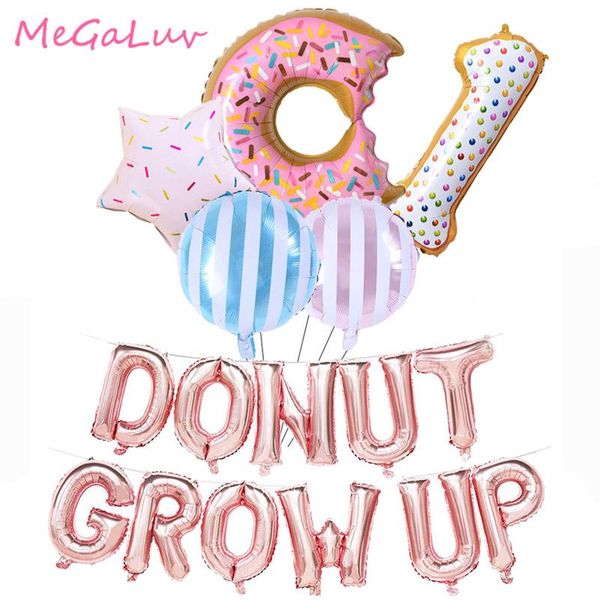 party decoration rose gold donut grow up balloons banner one year old happy birthday sweet doughnuts foil balons baby shower supplies
party decoration rose gold donut grow up balloons banner one year old happy birthday sweet doughnuts foil balons baby shower supplies
