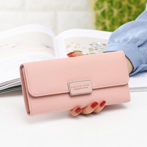 wallets 2021 women's wallet simple fashion pu long section three-fold bag large capacity multi-card student female, Red;black
wallets 2021 women's wallet simple fashion pu long section three-fold bag large capacity multi-card student female, Red;black