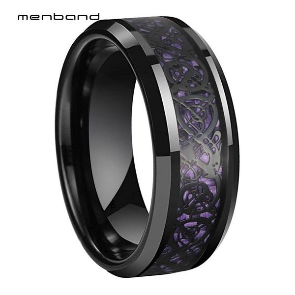 wedding rings 6mm 8mm black couple ring tungsten carbide with purple carbon fiber dragon inlay box available, Slivery;golden
wedding rings 6mm 8mm black couple ring tungsten carbide with purple carbon fiber dragon inlay box available, Slivery;golden