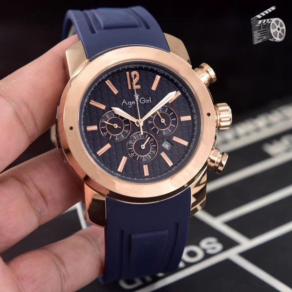 wristwatches men rose gold stainless steel quartz chronograph sapphire watch black grey blue rubber, Slivery;brown
wristwatches men rose gold stainless steel quartz chronograph sapphire watch black grey blue rubber, Slivery;brown