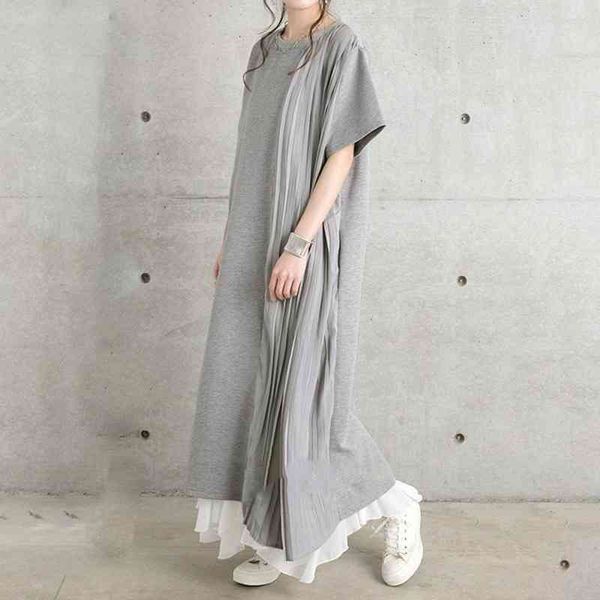 japanese style literature and art model pure color simple temperament loose pleated swing short sleeve jumpsuit long skirt 210421, Black;gray
japanese style literature and art model pure color simple temperament loose pleated swing short sleeve jumpsuit long skirt 210421, Black;gray
