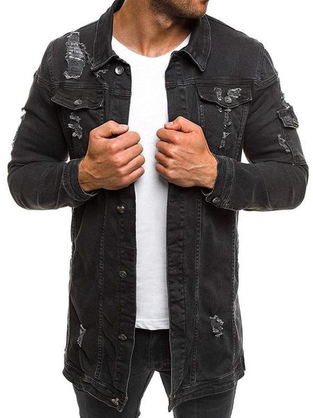 men's jackets 2021 men cowboy coat autumn style beggar hole denim jacket loose thin sleeve, Black;brown
men's jackets 2021 men cowboy coat autumn style beggar hole denim jacket loose thin sleeve, Black;brown