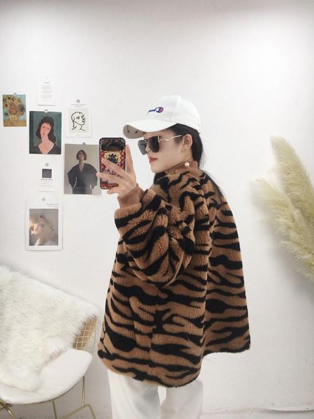 women's fur & faux menina bonita 2021 winter real sheep long coat women jacket wool composite pattern warm outerwear fashion streetwear, Black
women's fur & faux menina bonita 2021 winter real sheep long coat women jacket wool composite pattern warm outerwear fashion streetwear, Black