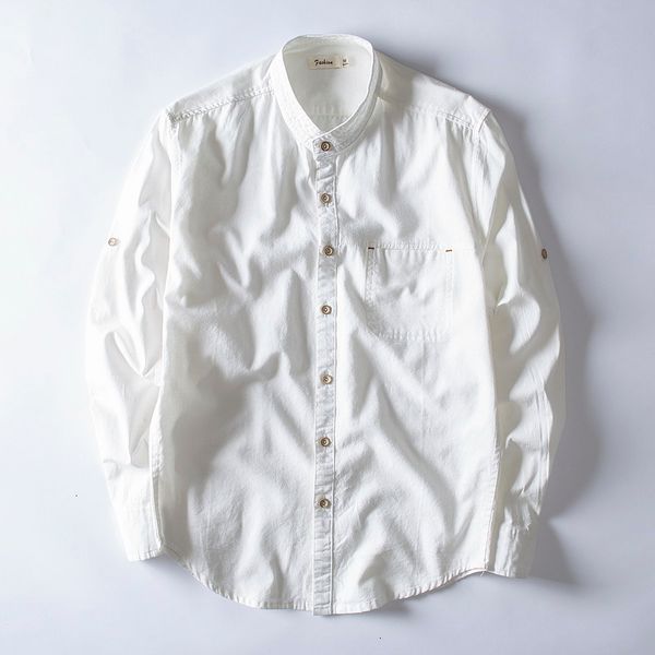 men's t-shirts spring and autumn italy style long-sleeved cotton shirt stand collar white casual men shirts fashion chemise 0w41, White;black
men's t-shirts spring and autumn italy style long-sleeved cotton shirt stand collar white casual men shirts fashion chemise 0w41, White;black