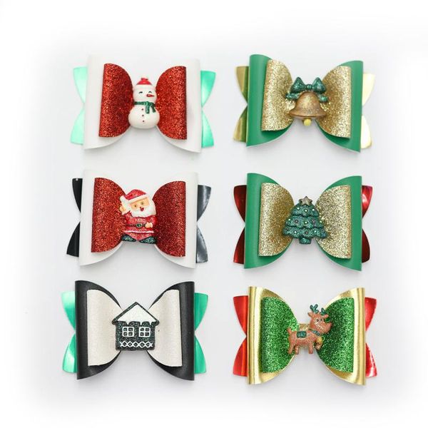 hair accessories christmas cartoon resin lovely glitter leather bow side clip barrettes shiny hairpins headwear accessoires kids girls, Slivery;white
hair accessories christmas cartoon resin lovely glitter leather bow side clip barrettes shiny hairpins headwear accessoires kids girls, Slivery;white