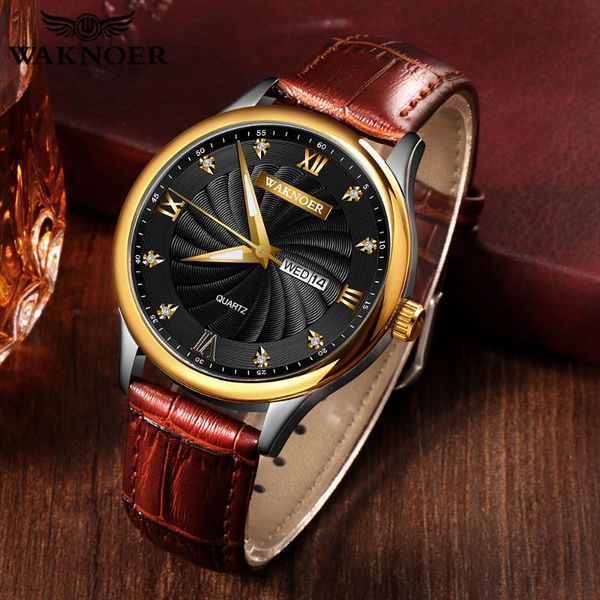 wristwatches waknoer fashion leather men's watch business quartz men waterproof auto date watches clock reloj hombre, Slivery;brown
wristwatches waknoer fashion leather men's watch business quartz men waterproof auto date watches clock reloj hombre, Slivery;brown
