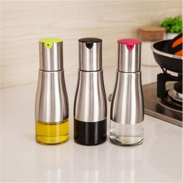 storage bottles & jars olive oil bottle 320ml soy sauce vinegar seasoning can glass bottom stainless steel body kitchen cooking tools
storage bottles & jars olive oil bottle 320ml soy sauce vinegar seasoning can glass bottom stainless steel body kitchen cooking tools