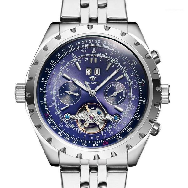 fashion clock men auto day date flywheel mechanical stainless steel wristwatch tourbillon automatic watch reloj hombre wristwatches, Slivery;brown
fashion clock men auto day date flywheel mechanical stainless steel wristwatch tourbillon automatic watch reloj hombre wristwatches, Slivery;brown