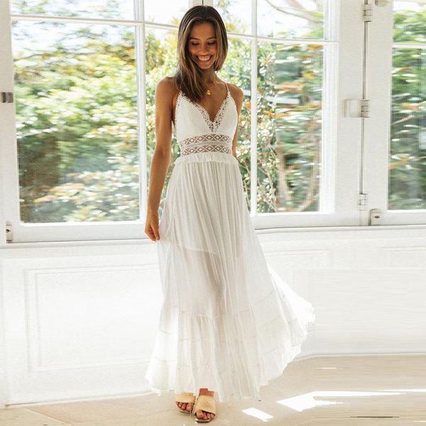 casual dresses 2021 summer backless elegant v-neck white suspender women dress beach party fashion halter, Black;gray
casual dresses 2021 summer backless elegant v-neck white suspender women dress beach party fashion halter, Black;gray