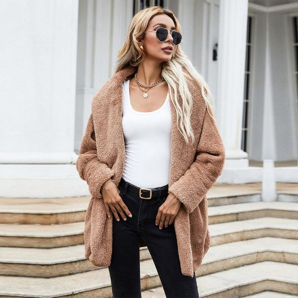 women's jackets 2021 teddy cashmere fleece jacket women casual long cardigan thick warm autumn winter coat streetwear, Black;brown
women's jackets 2021 teddy cashmere fleece jacket women casual long cardigan thick warm autumn winter coat streetwear, Black;brown