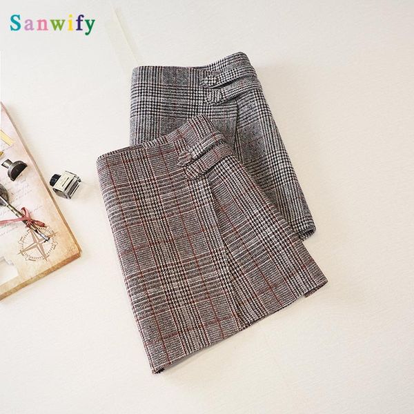 skirts high waist woolen plaid skirt women's fall/winter a- line 2021 all-match half-body, Black
skirts high waist woolen plaid skirt women's fall/winter a- line 2021 all-match half-body, Black