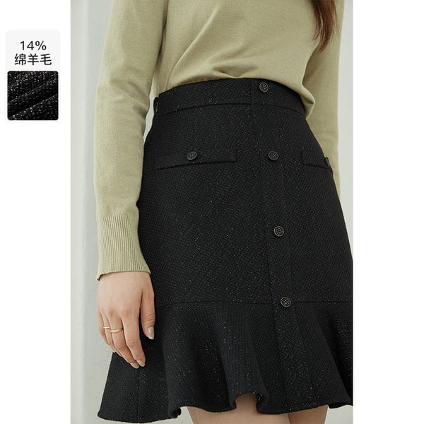 skirts fansi lanen ruffled fishtail short women's autumn and winter small fragrance half high waist a-line skirt versatile hip wrap, Black
skirts fansi lanen ruffled fishtail short women's autumn and winter small fragrance half high waist a-line skirt versatile hip wrap, Black