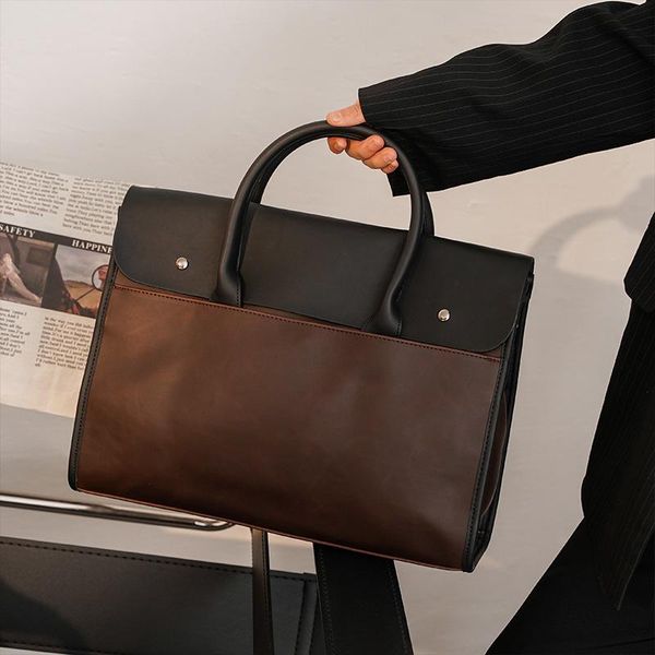 briefcases ladies briefcase, crazy horse leather pu leather, men's horizontal business trip shoulder document computer messenger bag
briefcases ladies briefcase, crazy horse leather pu leather, men's horizontal business trip shoulder document computer messenger bag