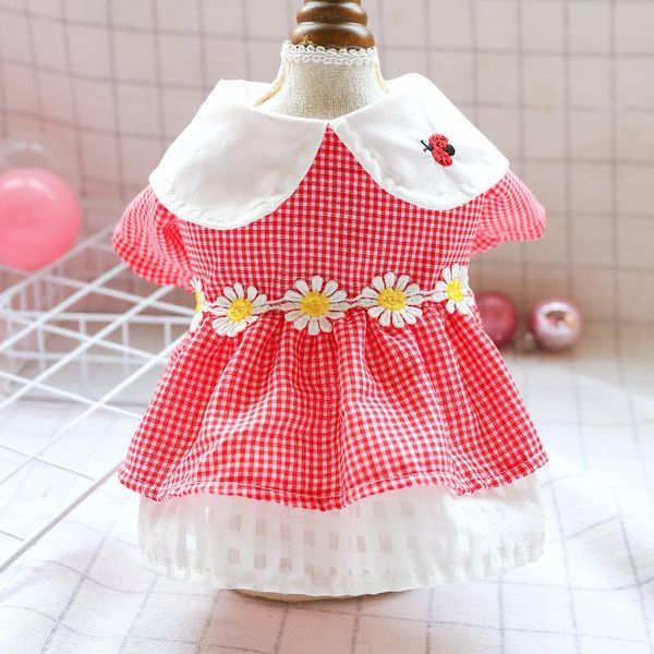 dog spring/summer dress teddy small pure and fresh ladybugs plaid skirt pet clothes apparel
dog spring/summer dress teddy small pure and fresh ladybugs plaid skirt pet clothes apparel