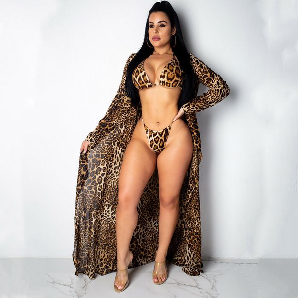 hiirigin 3pcs summer bikini swimwear for women leopard print bikini beach wear bikini set + cover up candigan bathing suit, White;black
hiirigin 3pcs summer bikini swimwear for women leopard print bikini beach wear bikini set + cover up candigan bathing suit, White;black