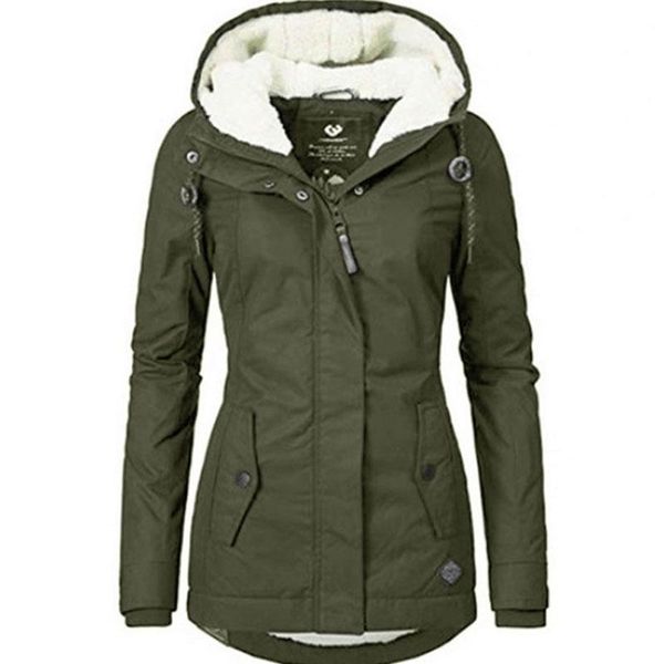women's trench coats 2021 hooded overcoat with zippers solid color fashion women coat fur lining windbreaker winter warm jacket, Tan;black 
women's trench coats 2021 hooded overcoat with zippers solid color fashion women coat fur lining windbreaker winter warm jacket, Tan;black