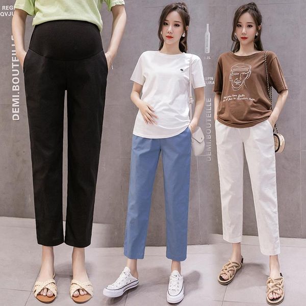 maternity bottoms 6051# pants summer casual loose solid color cotton and linen comfy belly support elastic waist, White
maternity bottoms 6051# pants summer casual loose solid color cotton and linen comfy belly support elastic waist, White
