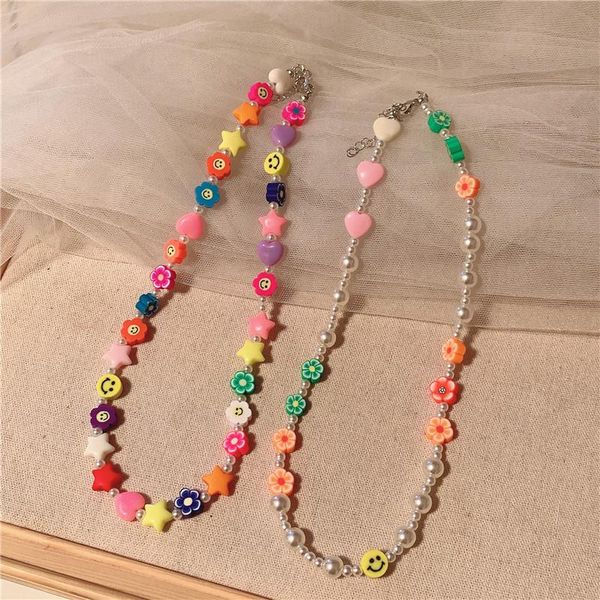 chains 2021 ins imitation pearl colorful soft ceramic sun flower star cute heart necklace for women clavicle chain jewelry, Silver
chains 2021 ins imitation pearl colorful soft ceramic sun flower star cute heart necklace for women clavicle chain jewelry, Silver
