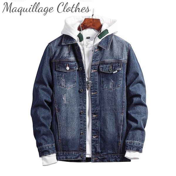 men cargo casual denim jackets loose trucker outwear coats for male clothing plus size s-6xl men's, Black;brown 
men cargo casual denim jackets loose trucker outwear coats for male clothing plus size s-6xl men's, Black;brown