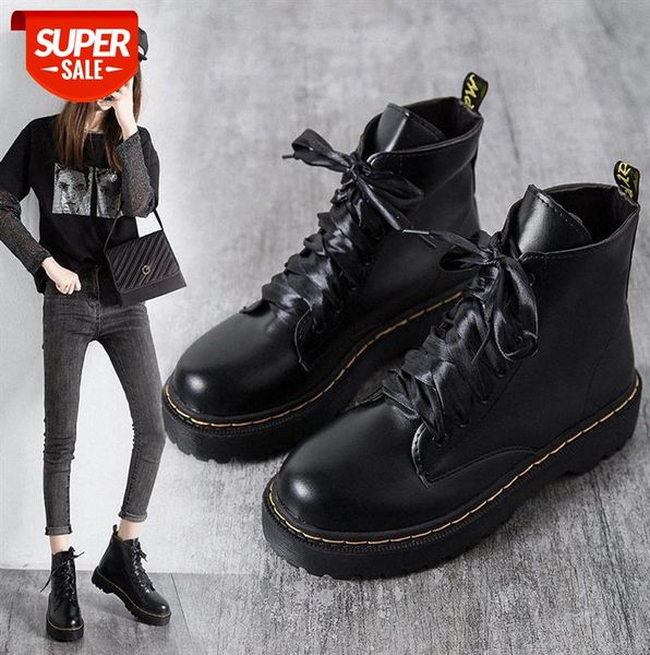 thick-soled martin boots british style lace-up short cool motorcycle women's round toe #ms3l
thick-soled martin boots british style lace-up short cool motorcycle women's round toe #ms3l