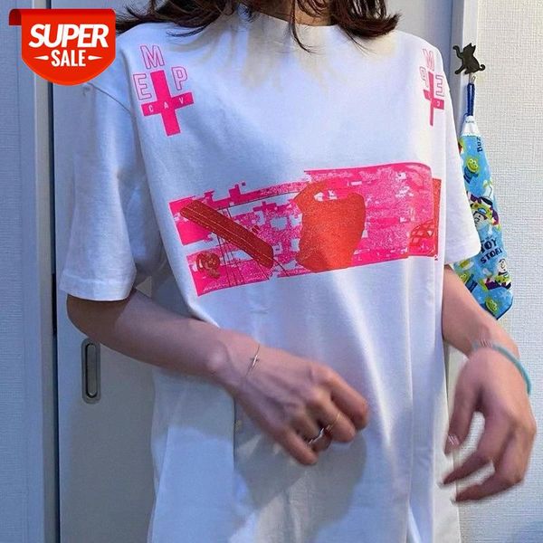 japanese trendy brand cav empt pink cross print short-sleeved t-shirt #q24i, White;black 
japanese trendy brand cav empt pink cross print short-sleeved t-shirt #q24i, White;black