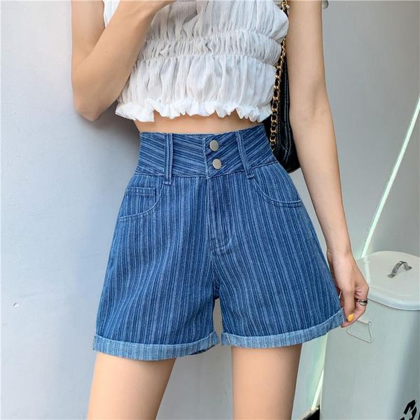 women's jeans zhisilao stripe denim shorts women vintage fashion loose high waist wide leg summer 2021 chic korean, Blue
women's jeans zhisilao stripe denim shorts women vintage fashion loose high waist wide leg summer 2021 chic korean, Blue