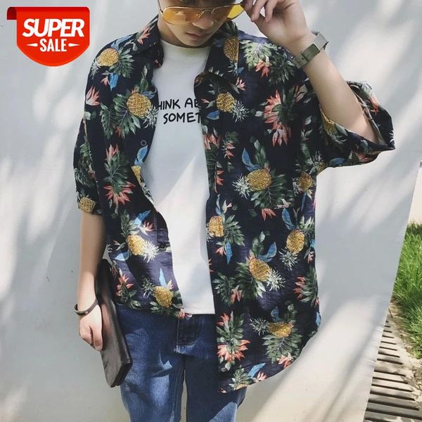 2019 men's pineapple printing hawaiian short sleeve shirt mens brand fashion cotton clothes white/black shirts big size -5xl #7586
2019 men's pineapple printing hawaiian short sleeve shirt mens brand fashion cotton clothes white/black shirts big size -5xl #7586