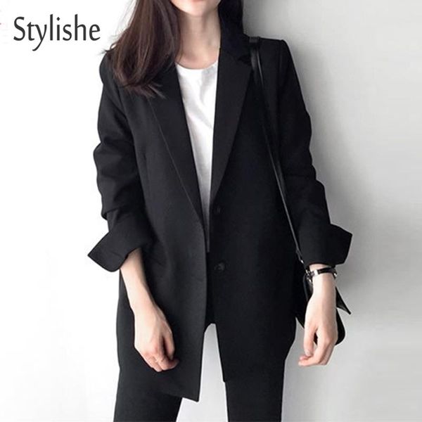 women's suits & blazers stylishe spring fall korean style ladies suit jacket high street chic black casual single breasted blazer for w, White;black
women's suits & blazers stylishe spring fall korean style ladies suit jacket high street chic black casual single breasted blazer for w, White;black