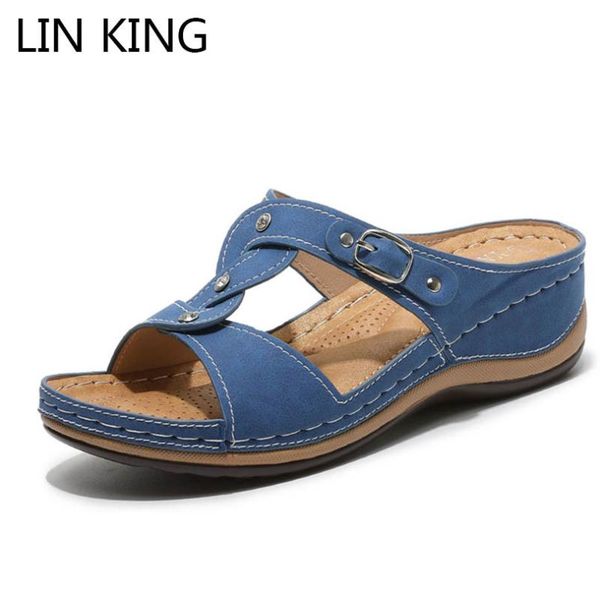 slippers lin king fashion women summer platform shoes outside footwear buckle wedge ladies outdoor casual slides, Black
slippers lin king fashion women summer platform shoes outside footwear buckle wedge ladies outdoor casual slides, Black