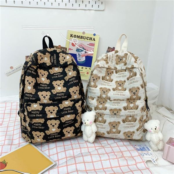 fashion women canvas bear printing knapsack preppy style ladies large handbags multi-pockets backpack 2021
fashion women canvas bear printing knapsack preppy style ladies large handbags multi-pockets backpack 2021