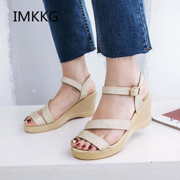 women sweet buckle open toe wedges sandals women's platform fashion summer shoes casual v053, Black
women sweet buckle open toe wedges sandals women's platform fashion summer shoes casual v053, Black