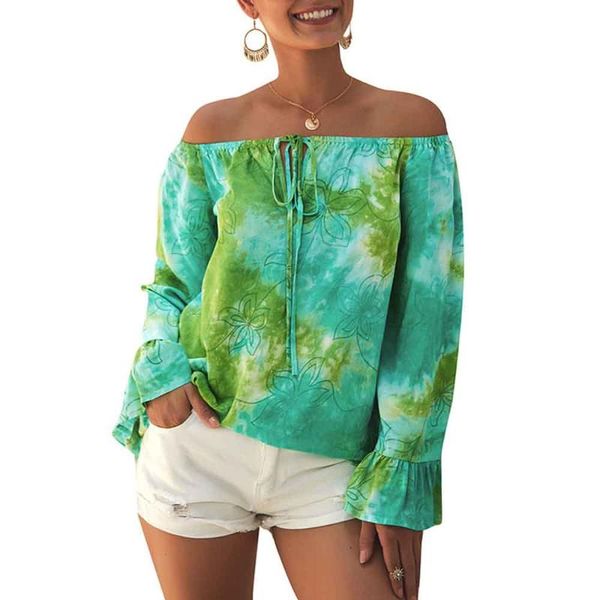 summer women blouse slash neck off the shoulder lace up long flare sleeve blusa shirts lady 3d floral print women's blouses &, White
summer women blouse slash neck off the shoulder lace up long flare sleeve blusa shirts lady 3d floral print women's blouses &, White