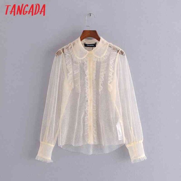 women dots mesh transparent shirt peter pan collar long sleeve shirts female chic 3h78 210416, White
women dots mesh transparent shirt peter pan collar long sleeve shirts female chic 3h78 210416, White
