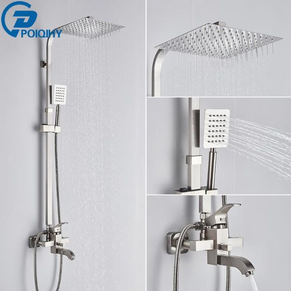 brushed nickel shower set rainfall bath mixer tap wall mounted 8/10/12 stainless steel head bathroom sets
brushed nickel shower set rainfall bath mixer tap wall mounted 8/10/12 stainless steel head bathroom sets