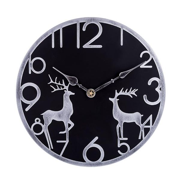 wall clocks modern design 12-inch 30cm nordic style elk pattern silent decorative clock - retro silver/golden
wall clocks modern design 12-inch 30cm nordic style elk pattern silent decorative clock - retro silver/golden