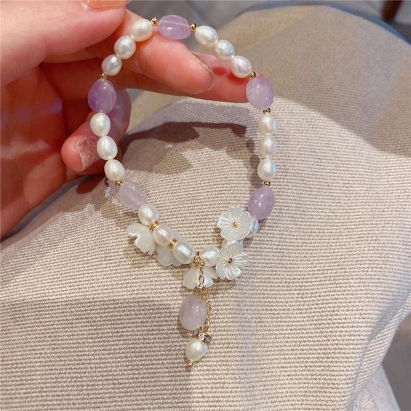 beaded, strands gentle flower natural baroque freshwater pearls purple crystal beaded strand bracelets women fashion jewelry wholesale ybr45, Black
beaded, strands gentle flower natural baroque freshwater pearls purple crystal beaded strand bracelets women fashion jewelry wholesale ybr45, Black
