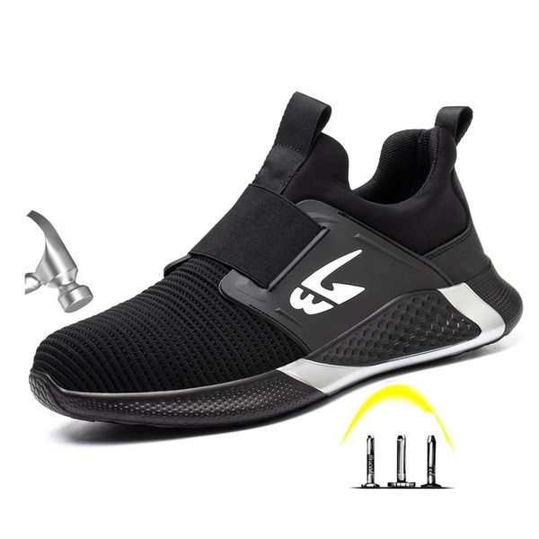 men's outdoor breathable indestructible steel toe safety & work shoes men puncture proof work boots anti slip 211022, Black
men's outdoor breathable indestructible steel toe safety & work shoes men puncture proof work boots anti slip 211022, Black