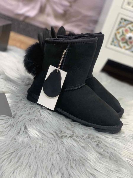 snow boot winter warm boots simple classic women's shoes with lettering trim shoes, Black
snow boot winter warm boots simple classic women's shoes with lettering trim shoes, Black