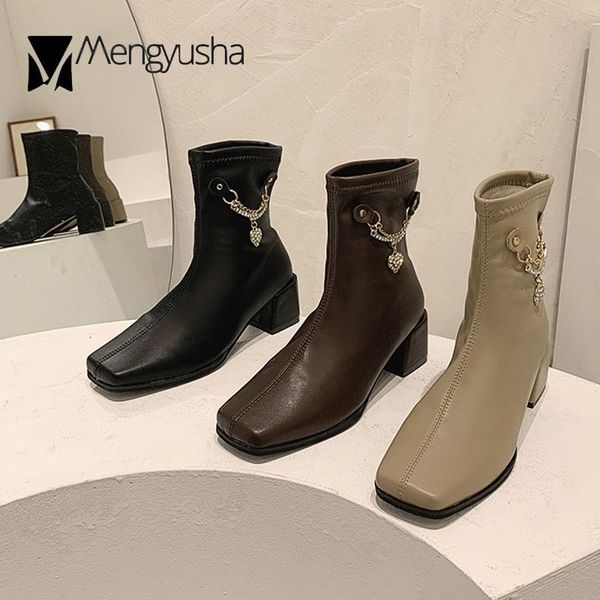 boots crystal chain riding women soft pu leather shoes square toe high heels slip on botines winter plush short botas de mujer, Black
boots crystal chain riding women soft pu leather shoes square toe high heels slip on botines winter plush short botas de mujer, Black