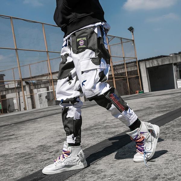 man jogger camouflage side pockets women pant loose style sweatpants fashion high street casual pants, Black
man jogger camouflage side pockets women pant loose style sweatpants fashion high street casual pants, Black