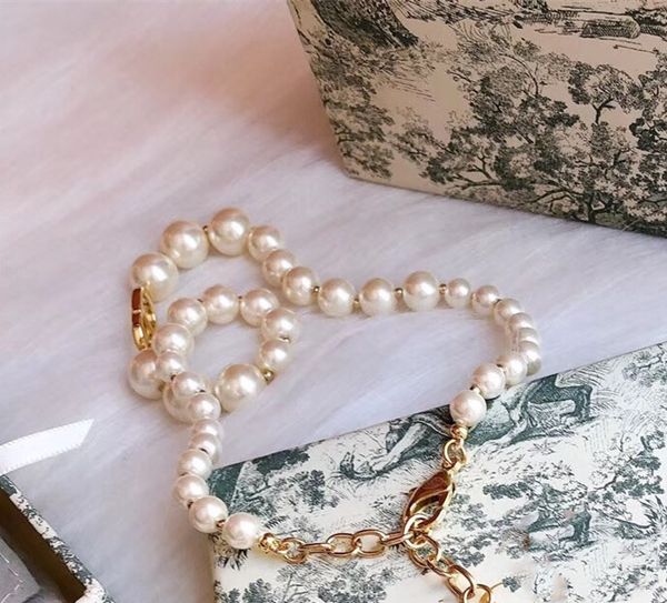 18k gold necklaces for woman new pearl alphabet fashion chain wild personality necklace jewelry supply, Silver
18k gold necklaces for woman new pearl alphabet fashion chain wild personality necklace jewelry supply, Silver