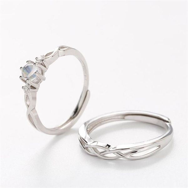 cluster rings sole memory natural moonstone cool cute couple ring romantic 925 sterling silver female resizable opening sri456, Golden;silver
cluster rings sole memory natural moonstone cool cute couple ring romantic 925 sterling silver female resizable opening sri456, Golden;silver