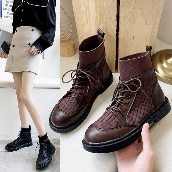 size 35-40 2021 fashion brown ankle boots women winter elegant cotton shoes woman flat heels college girls daily lovely boot, Black
size 35-40 2021 fashion brown ankle boots women winter elegant cotton shoes woman flat heels college girls daily lovely boot, Black