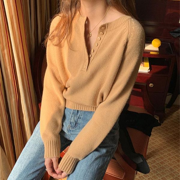 women's sweaters limiguyue o-neck autumn gentle loose outwear single-breasted knitted pullover solid chic crop k3274, White;black
women's sweaters limiguyue o-neck autumn gentle loose outwear single-breasted knitted pullover solid chic crop k3274, White;black
